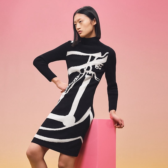 Brand New Hermes Cashmere Midi Dress - Picture 2 of 13